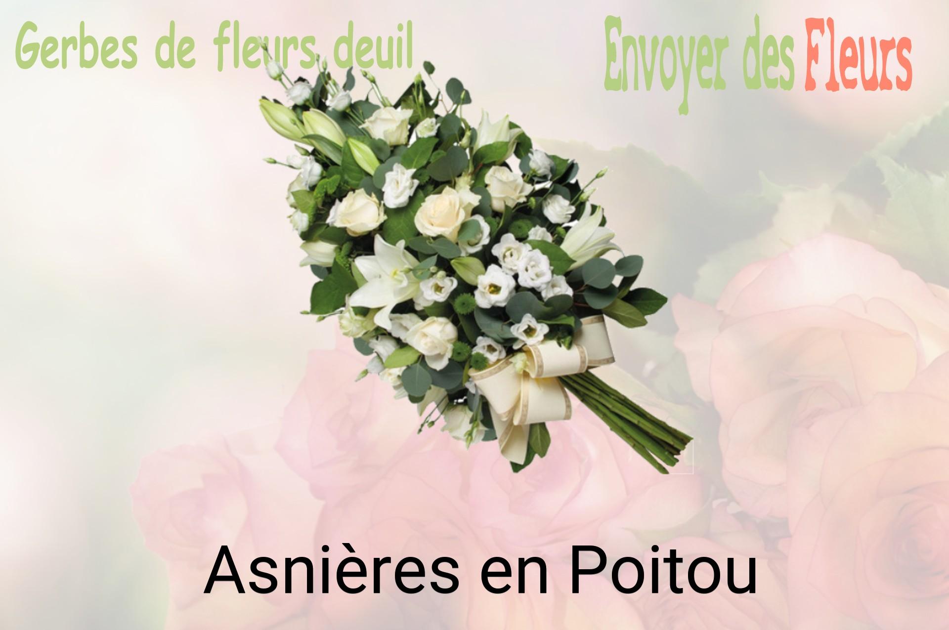 Gerbe de fleurs de deuil livrée à Asnières-en-Poitou